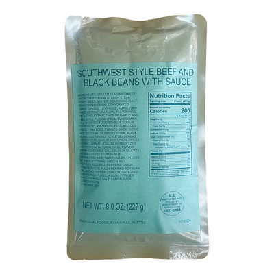 MRE Entree - Southwest Style Beef & Black Beans with Sauce