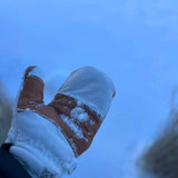 5280 Water Buffalo Leather Mitten - White