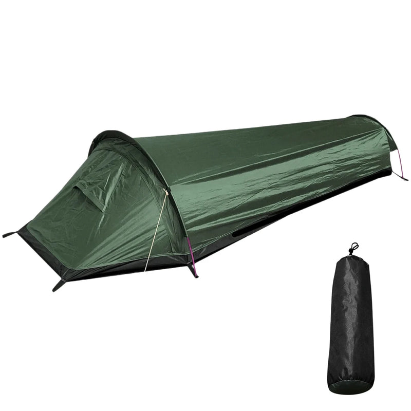 compact 1 person tent Camping Single Person Tent Ultralight Compact Outdoor Sleeping Bag Ten – The Survival Games