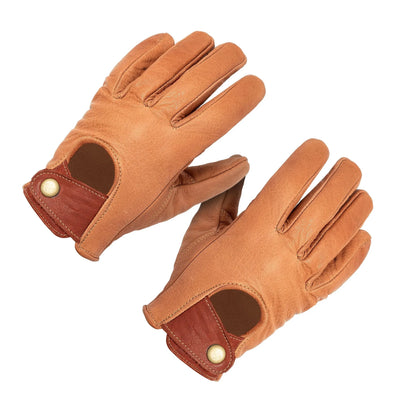 Buffalo Leather Driving Gloves  - Brown