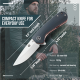 The Peasant Folding Pocket Knife Giftset for Men and Women (Red and Grey)