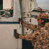 D7PB - Platte Basin Leather Hunting Glove - Retro Camouflage