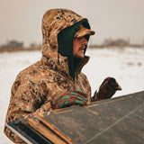 D7PB - Platte Basin Leather Hunting Glove - Retro Camouflage