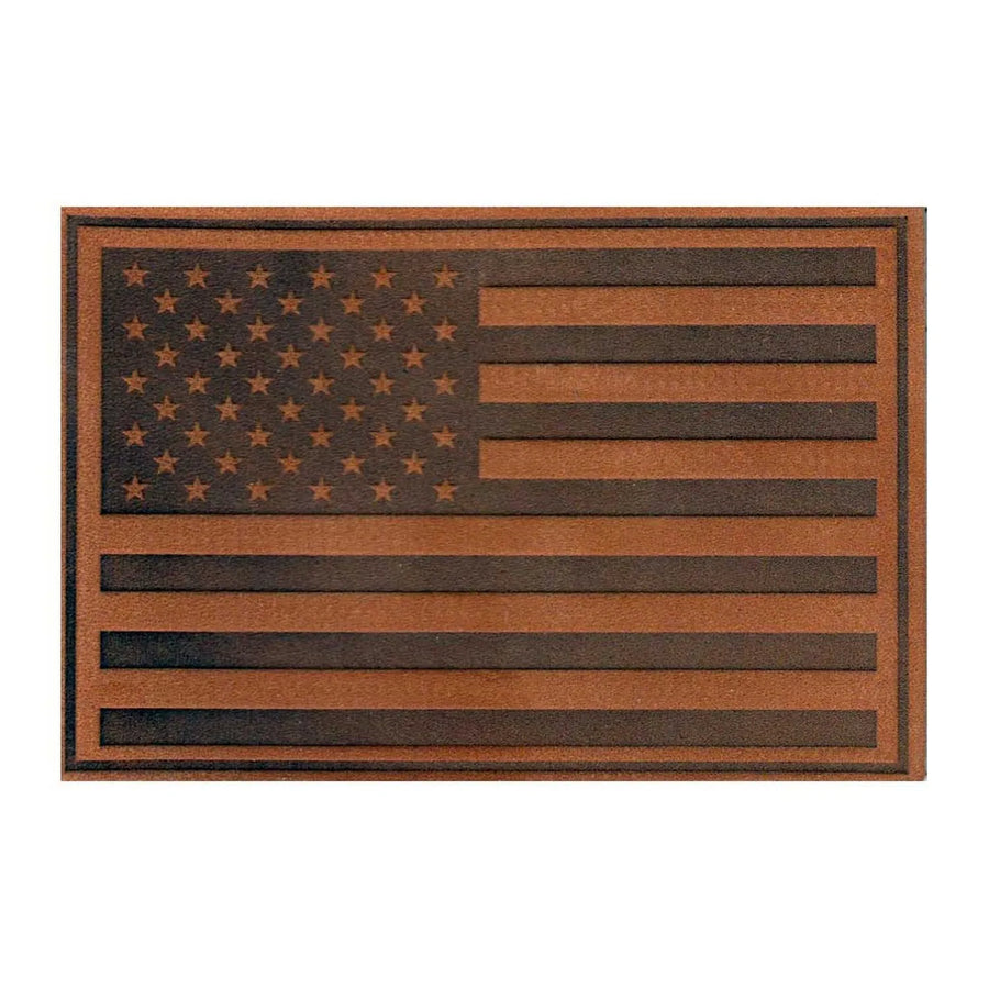 American Flag - Leather - Removable Patch
