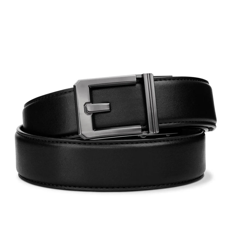 Black Leather EDC Belt 1.5" with X3 Buckle