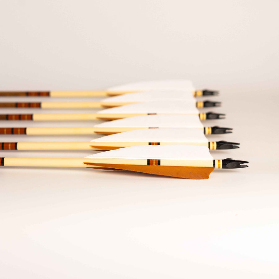 Wood Arrows Made in the USA - 6 Pack