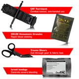 Premium Tactical IFAK Kit w Rip-Away Velcro, SOF Tourniquet & CELOX