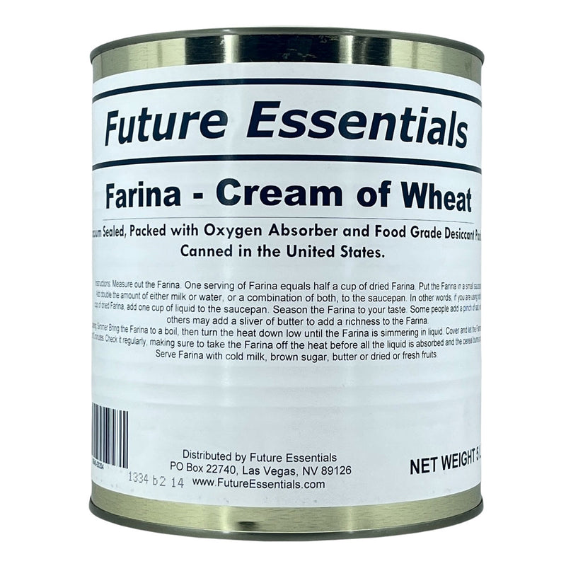 Future Essentials Farina Creamy Wheat Breakfast Cereal #10 Can