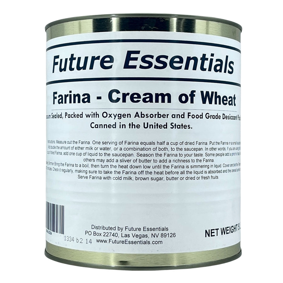 Future Essentials Farina Creamy Wheat Breakfast Cereal #10 Can