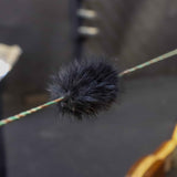 Rabbit Fur Bow String Silencers - Black