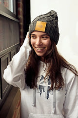 Campfire Beanie | Ribbed Knit Wool | Charcoal