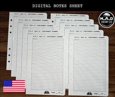Digital Notes Sheet - FREE!!