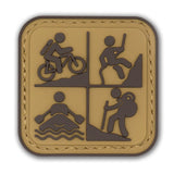 Survival Compass Patch: Desert Tan
