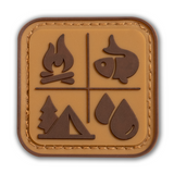 Survival Compass Patch: Desert Tan