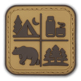 Survival Compass Patch: Desert Tan
