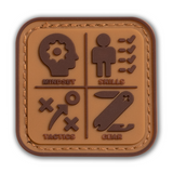 Survival Compass Patch: Orange