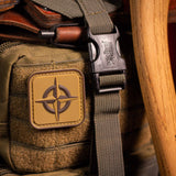 Survival Compass Patch: Desert Tan