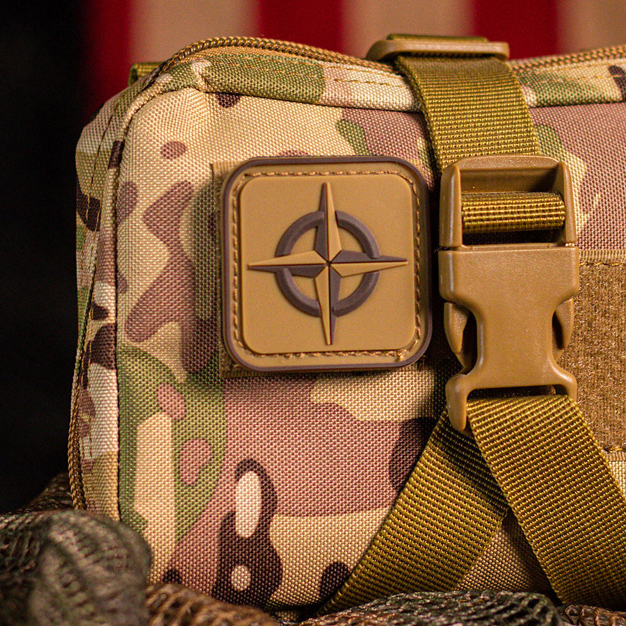 Survival Compass Patch: Desert Tan