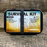 Tiny Survival Tin Kit: Rectangle - SMALL (7.4 c.i.)