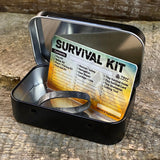 Tiny Survival Tin Kit: Rectangle - SMALL (7.4 c.i.)