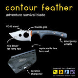 Contour Feather Adventure Survival Knife