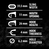 HK-Style Snap Hooks, 5-Pack