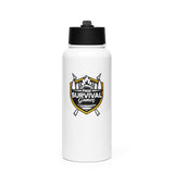 The Survival Games Stainless Steel Water Bottle with Straw Lid - The Survival Games