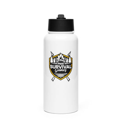 The Survival Games Stainless Steel Water Bottle with Straw Lid